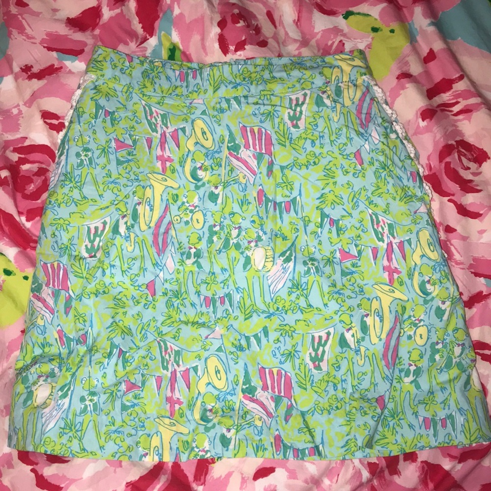 Rare Lilly Pulitzer Hops and Pops skirt size 0